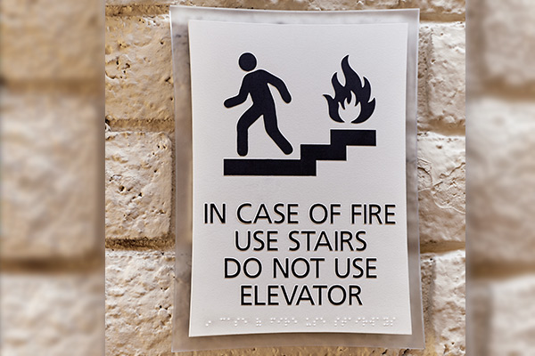 ADA Fire Exit Sign